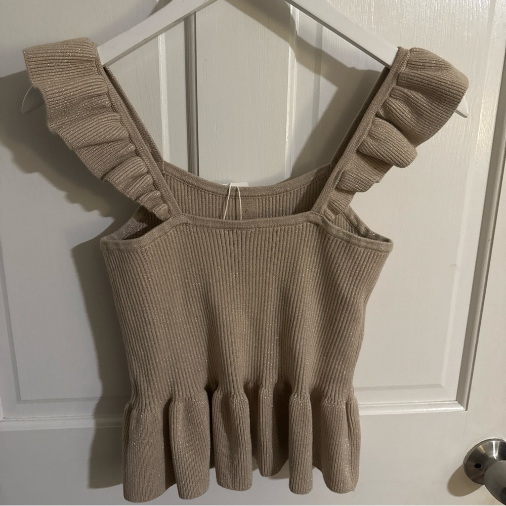 Janie and Jack Sparkling Beige Knit Top - Picture 9 of 9